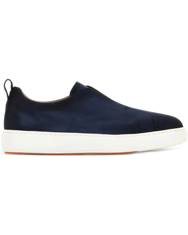 Santoni Victory Sneakers aus Wildleder - Schwarz Schwarz