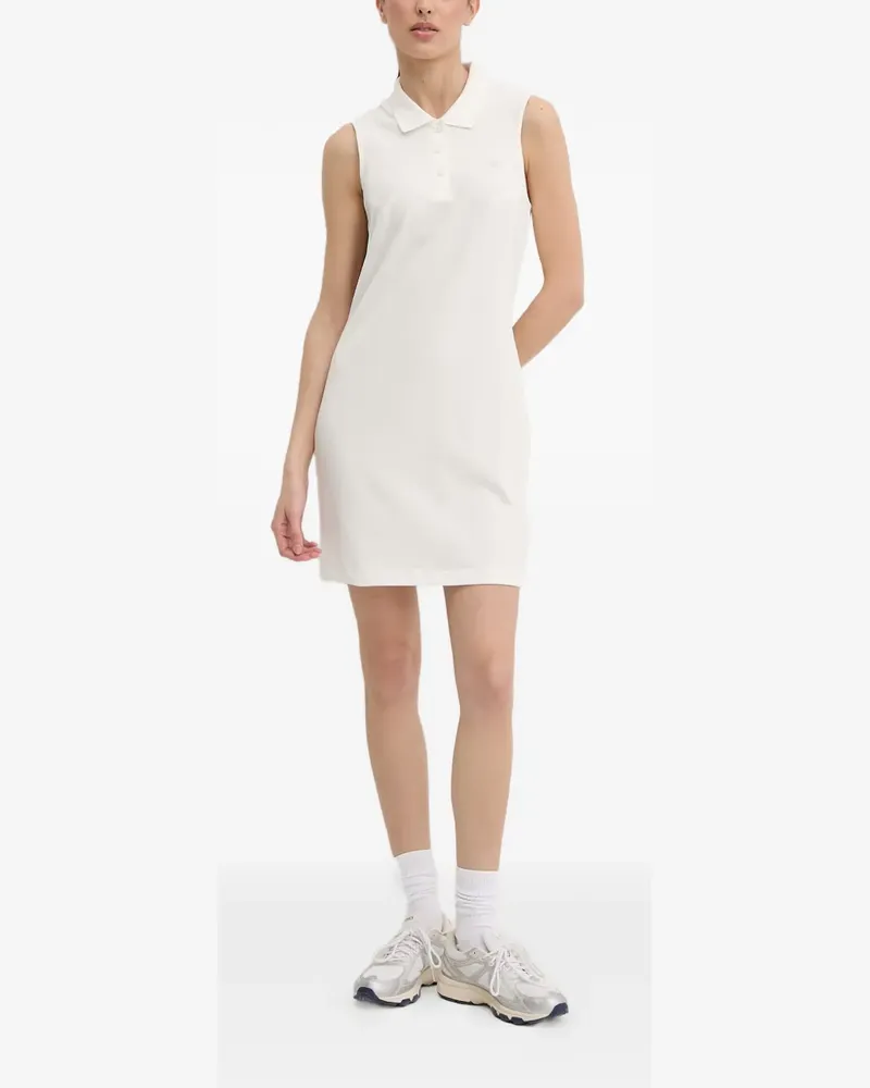 Guess rhinestone-embellished polo-collar mini dress - Weiß Weiß