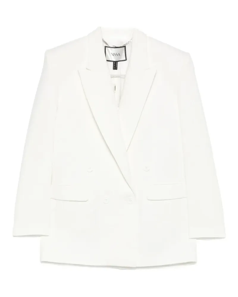 NISSA double-breasted pocket blazer - Weiß Weiß