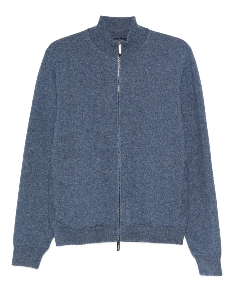 Drumohr  Kaschmirjacke mit Reißverschluss - Blau Blau