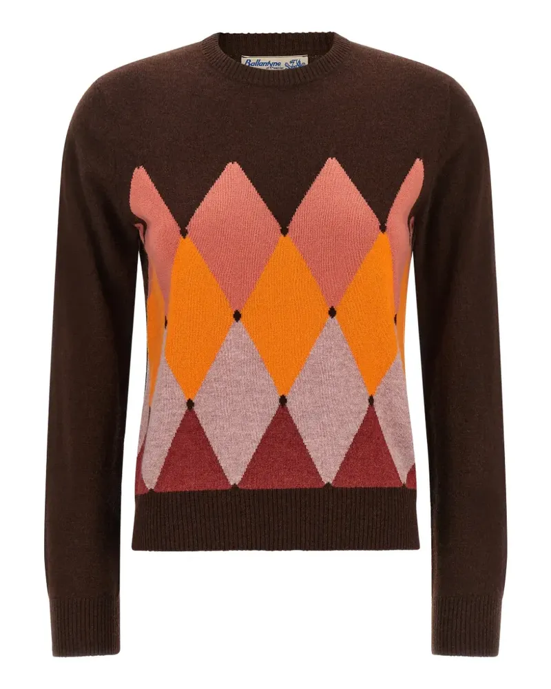 Ballantyne diamond intarsia-knit sweater - Braun Braun