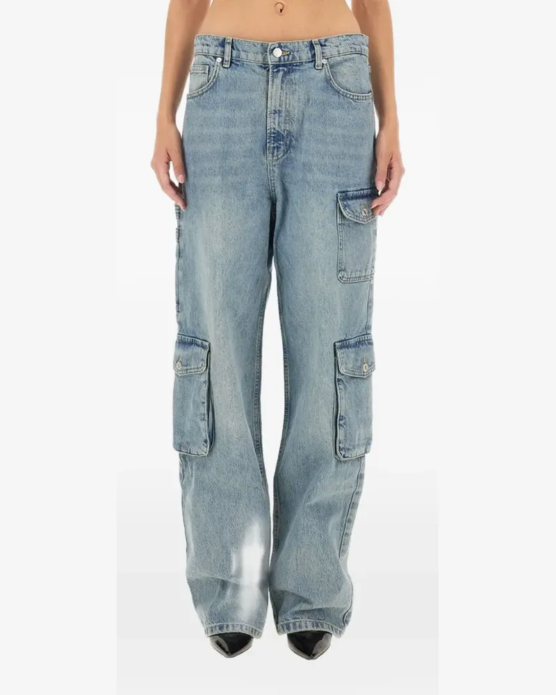 Moschino button cargo pants - Blau Blau