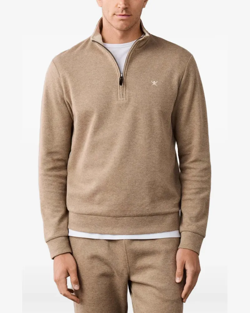 Hackett Pullover mit kurzem Reißverschluss - Nude Nude