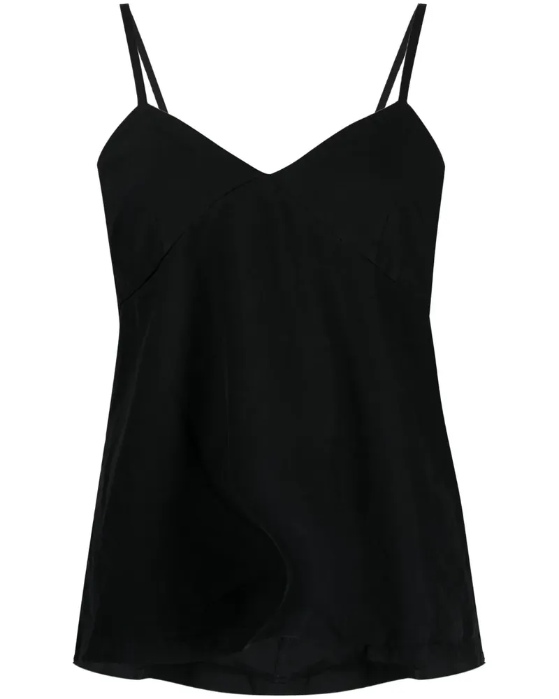 Comme des Garçons Camisole-Top mit V-Ausschnitt - Schwarz Schwarz
