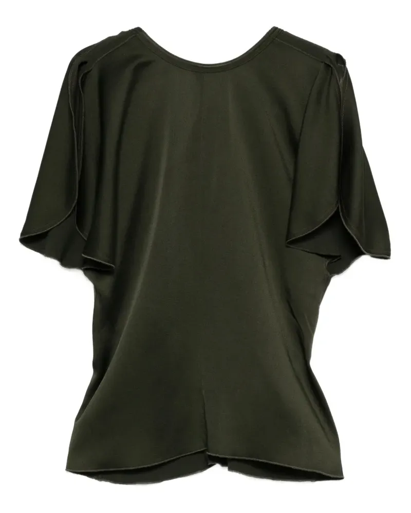 Victoria Beckham Bluse mit drapierten Ärmeln - Grün Grün