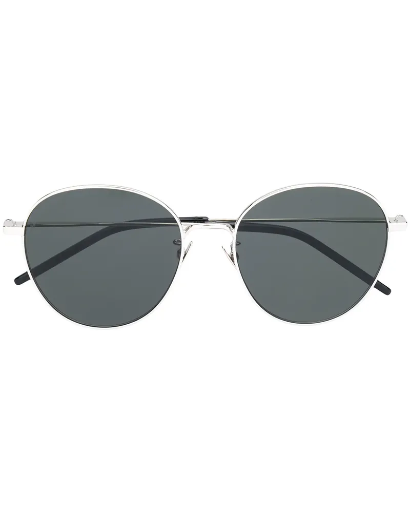 Saint Laurent Runde Sonnenbrille - Silber Silber