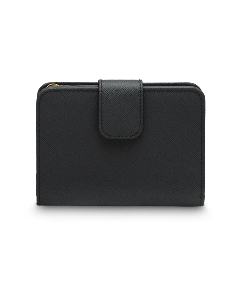 Prada Kleines Saffiano-Portemonnaie - Schwarz Schwarz