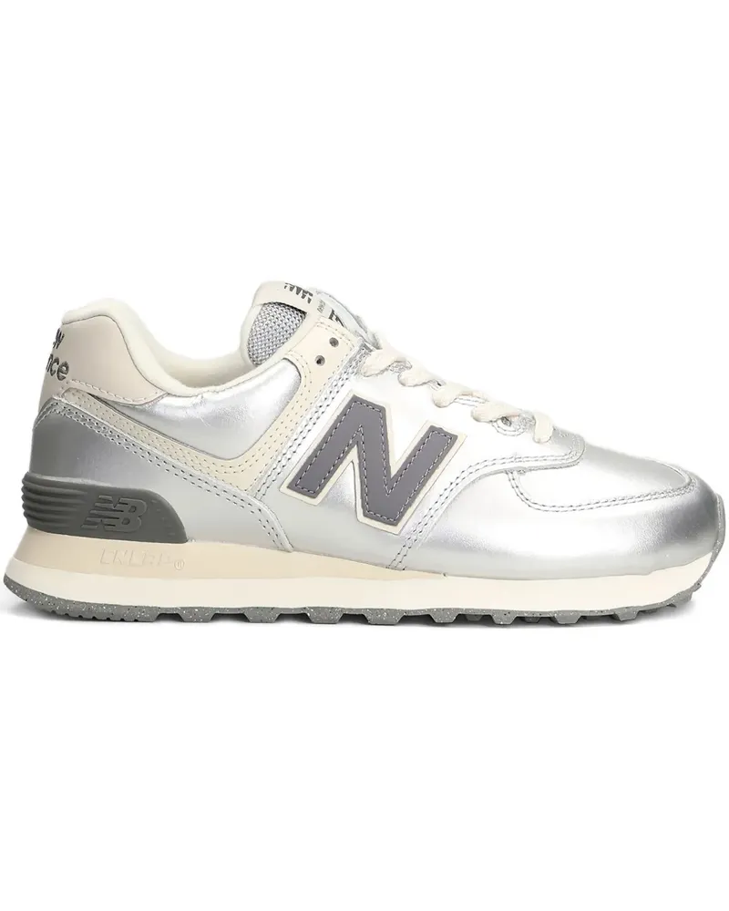New Balance 574 Sneakers aus Leder - Silber Silber