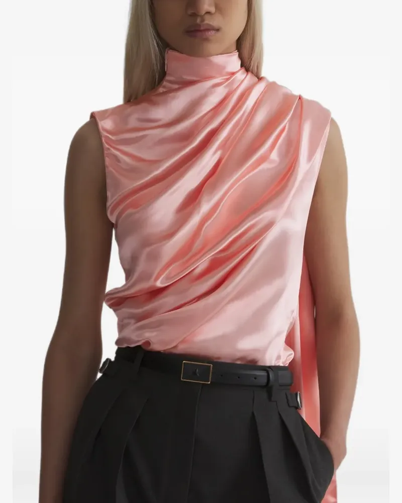 Thierry Mugler Top mit Schal - Rosa Rosa