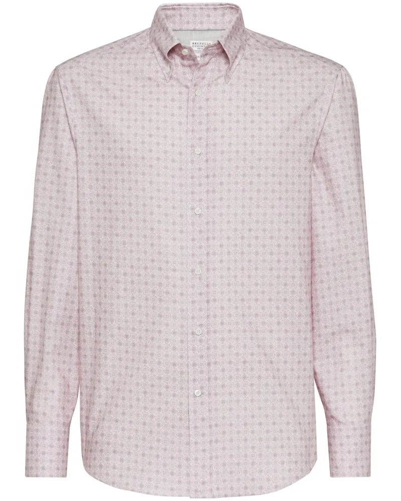 Brunello Cucinelli Langärmeliges Hemd - Rosa Rosa