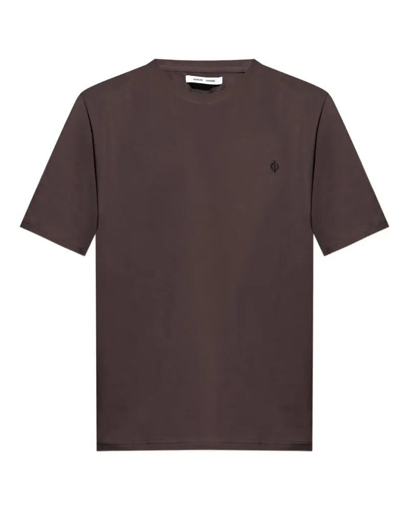 Samsøe & Samsøe T-Shirt mit Logo-Stickerei - Braun Braun