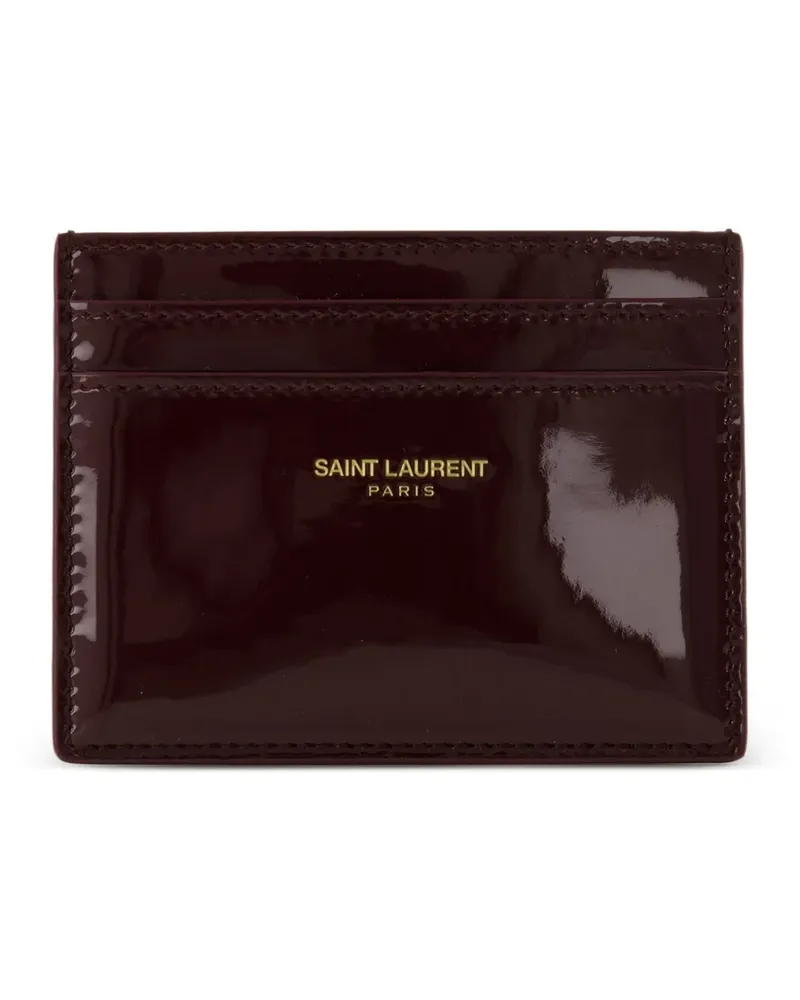 Saint Laurent logo-stamp cardholder - Rot Rot