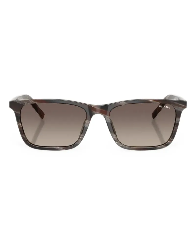 Prada Sonnenbrille mit eckigem Gestell - Braun Braun
