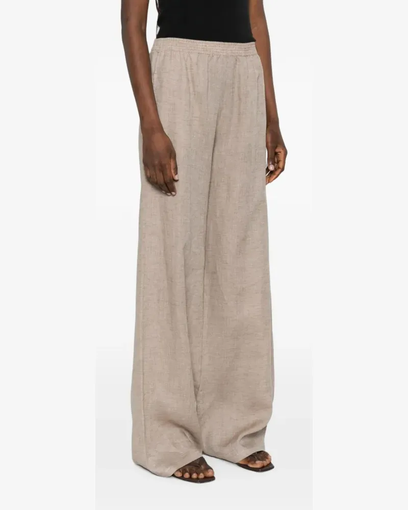 Fabiana Filippi Amelia elasticated wide-leg trousers - Nude Nude