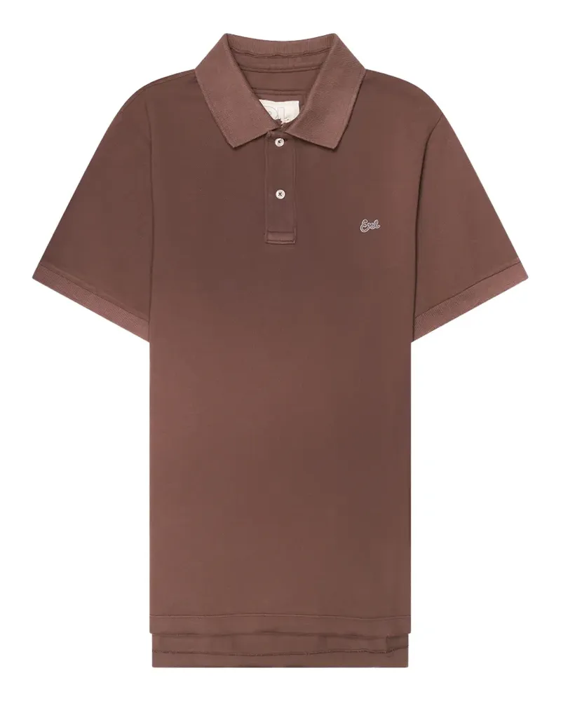 ERL logo-embroidered polo shirt - Braun Braun