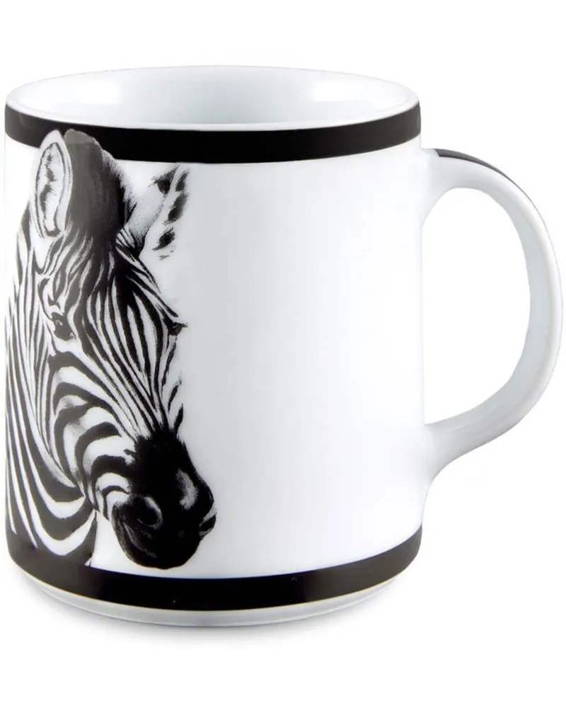 Dolce & Gabbana Tasse mit Zebra-Print Weiß