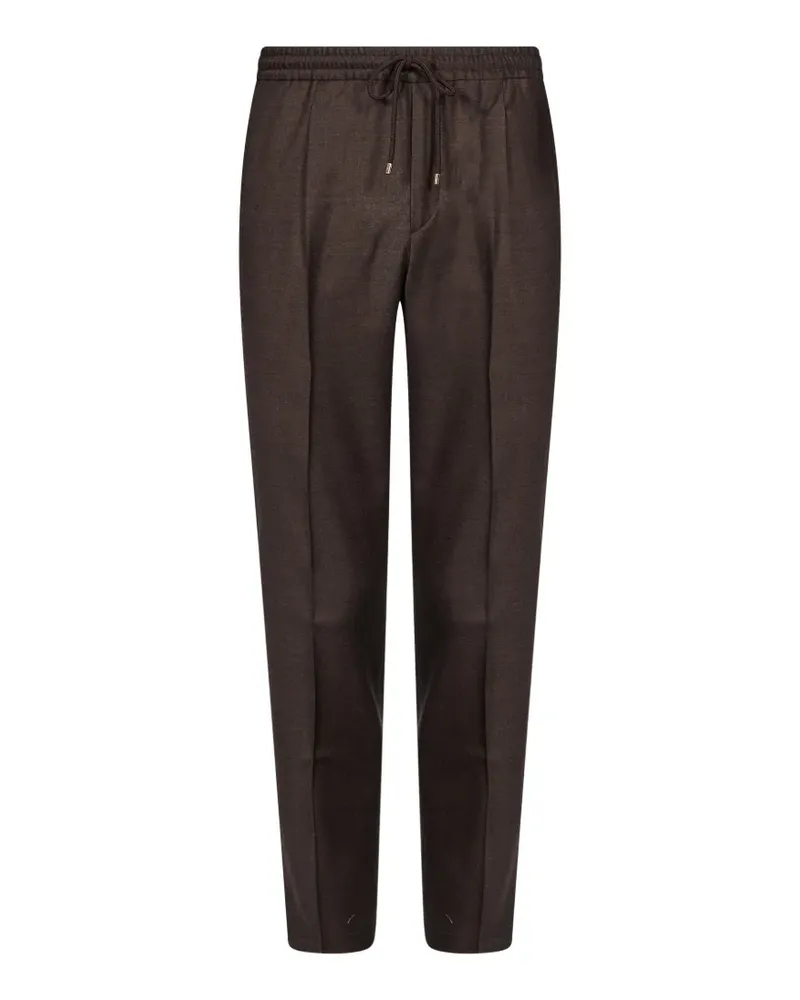 Briglia 1949 Wimbledon drawstring pressed-crease trousers - Braun Braun