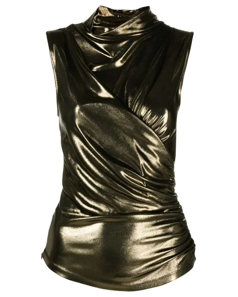 Blumarine Bluse mit metallischen Finishs - Gold Gold