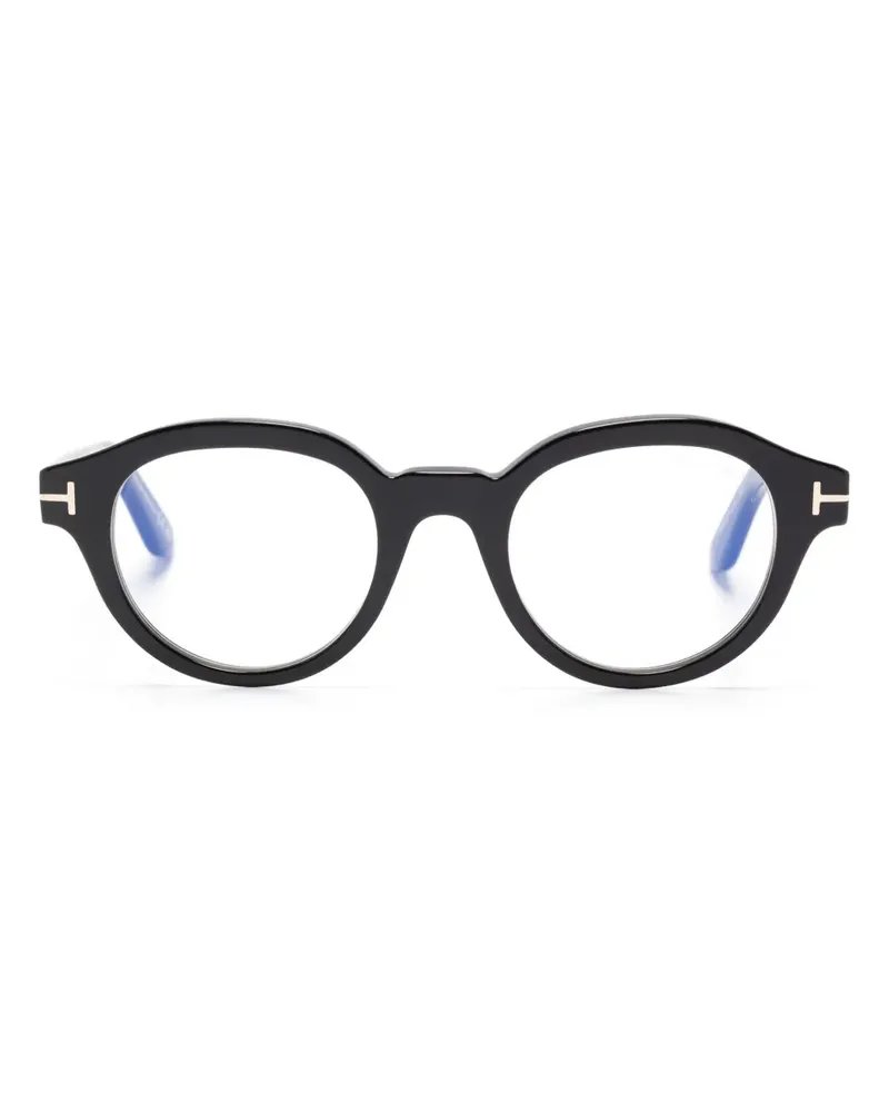 Tom Ford Brille mit rundem Gestell - Schwarz Schwarz