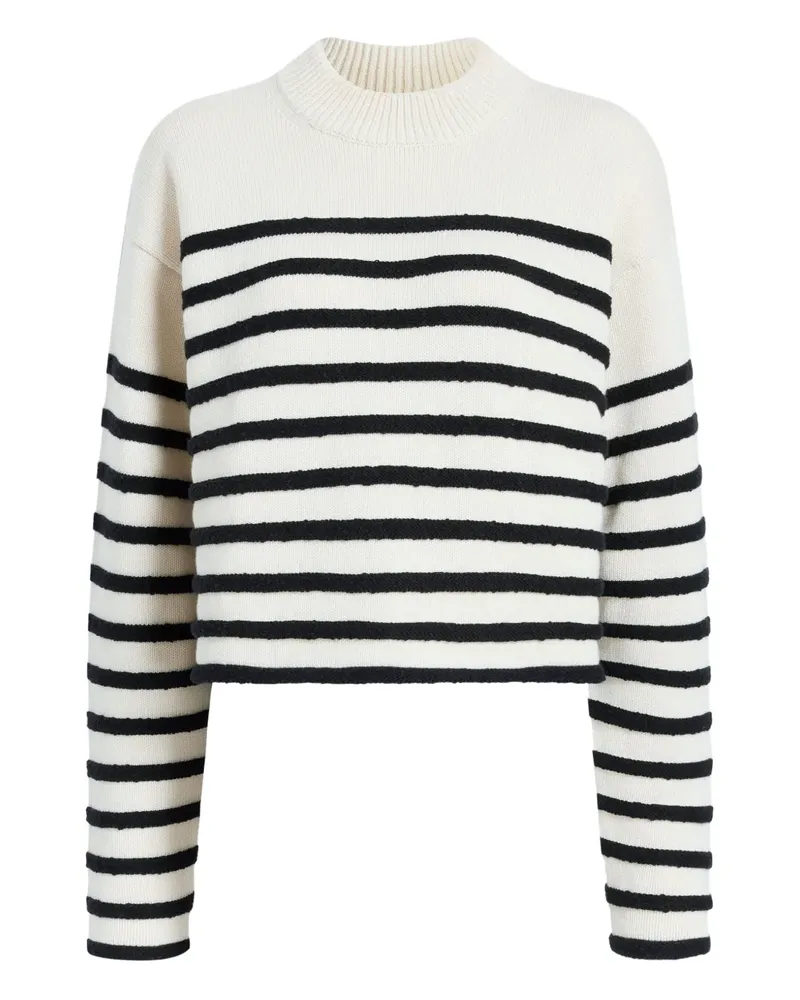 Proenza Schouler Gestreifter Cropped-Pullover - Weiß Weiß