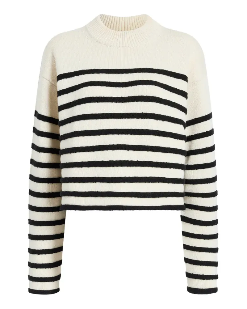 Proenza Schouler Gestreifter Cropped-Pullover - Weiß Weiß