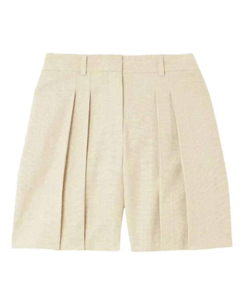 Theory pleated tailored shorts - Nude Nude