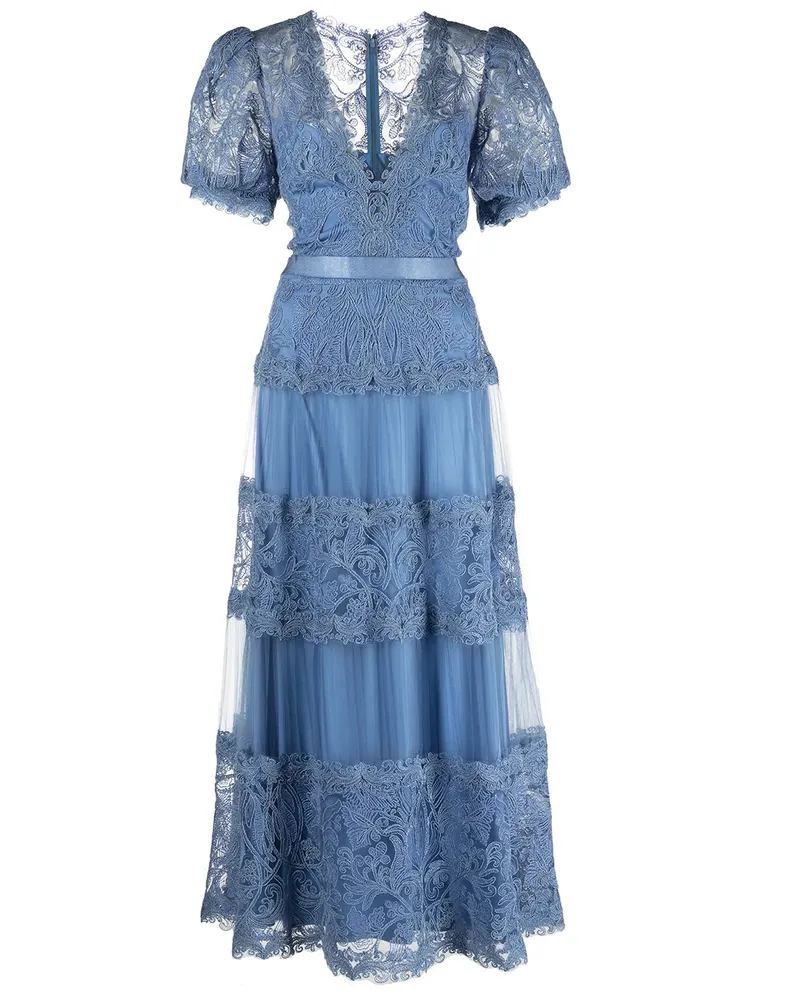 Tadashi Shoji Spitzenkleid mit Blumenmuster - POWDER BLUE Powder