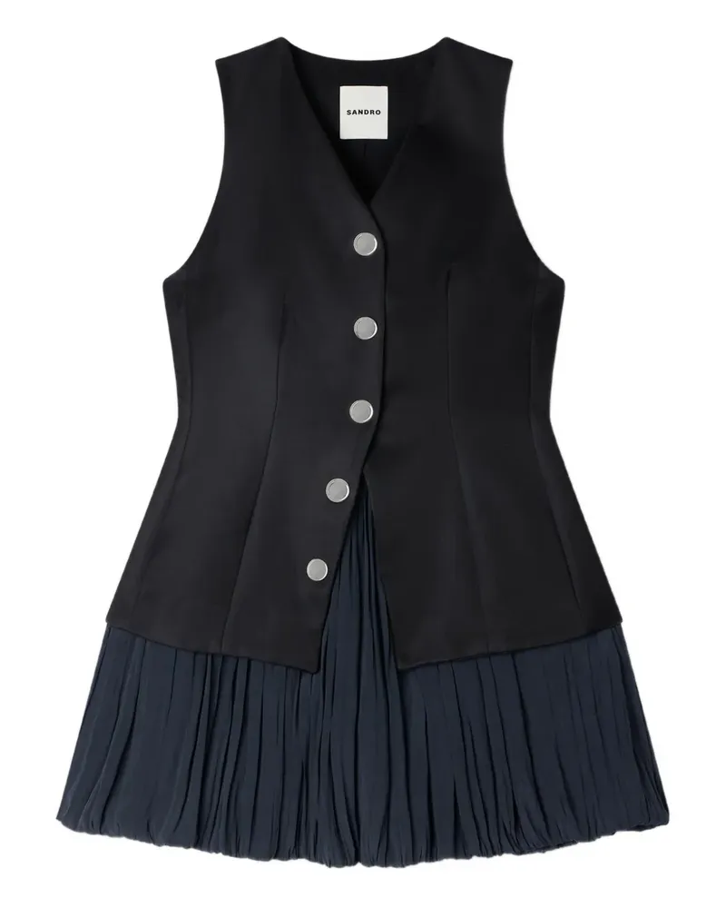 Sandro layered sleeveless dress - Schwarz Schwarz