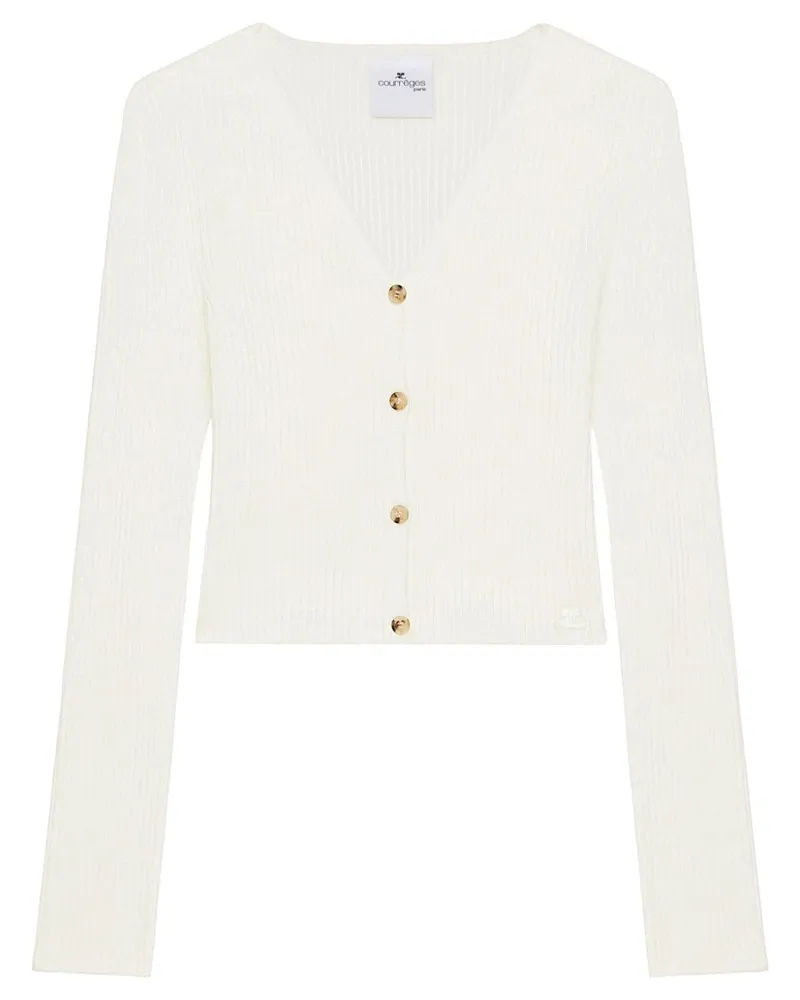 Courrèges Solar Cardigan - Weiß Weiß