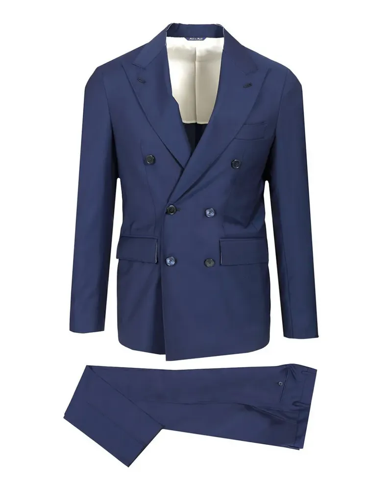 Al Duca D’Aosta 1902 Positano double-breasted wool suit - Blau Blau