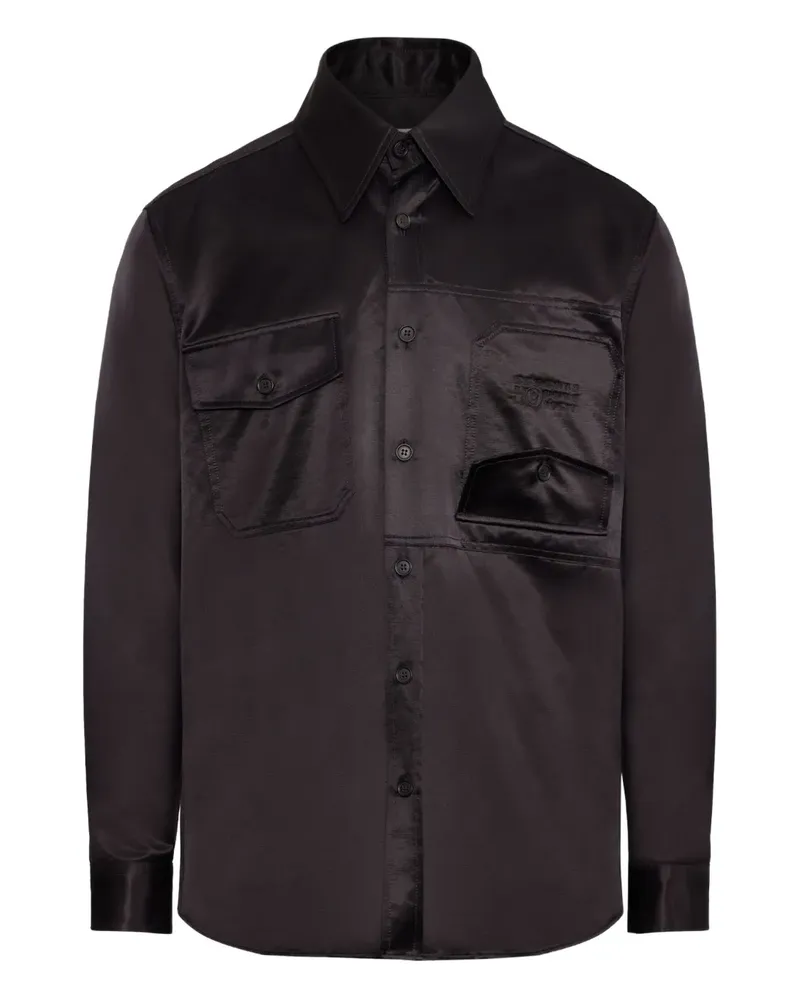 Maison Margiela Hemd aus Satin - Schwarz Schwarz