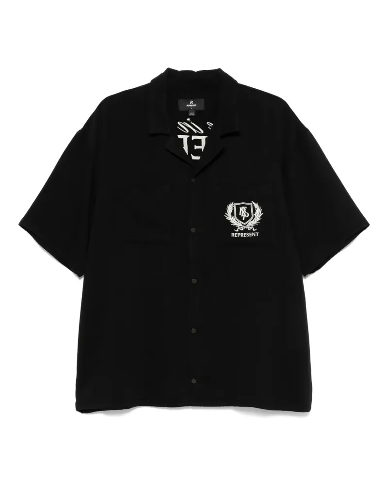 REPRESENT Hemd mit Logo-Stickerei - Schwarz Schwarz