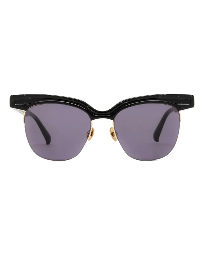 Yohji Yamamoto browline sunglasses - Schwarz Schwarz