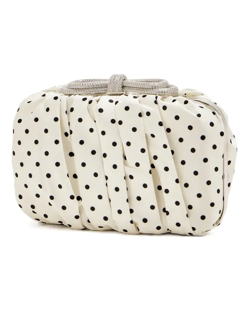 Mach & Mach mini polka-dot embellished clutch - Weiß Weiß