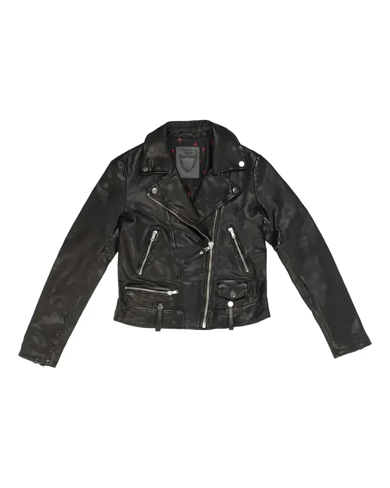HTC Hollywood Trading Company Lederjacke mit Nieten - Schwarz Schwarz