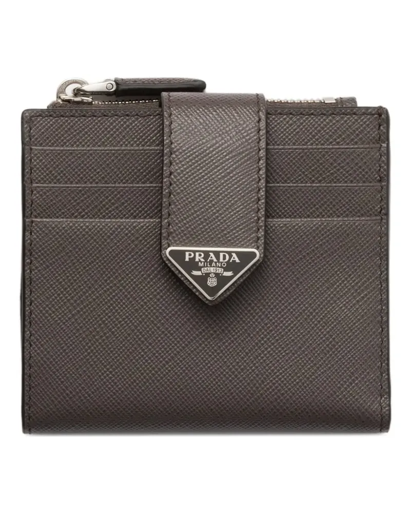 Prada Kartenetui aus Saffiano-Leder - Grau Grau