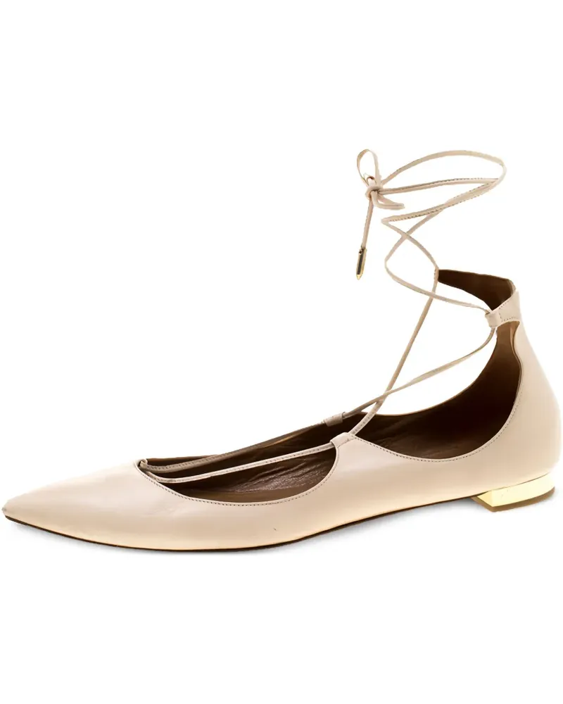 Aquazzura Pre-owned Ballerinas mit spitzer Kappe - Nude Nude