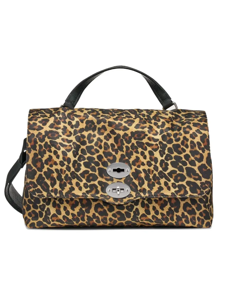 Zanellato Postman-Tasche mit Animal-Print - Nude Nude