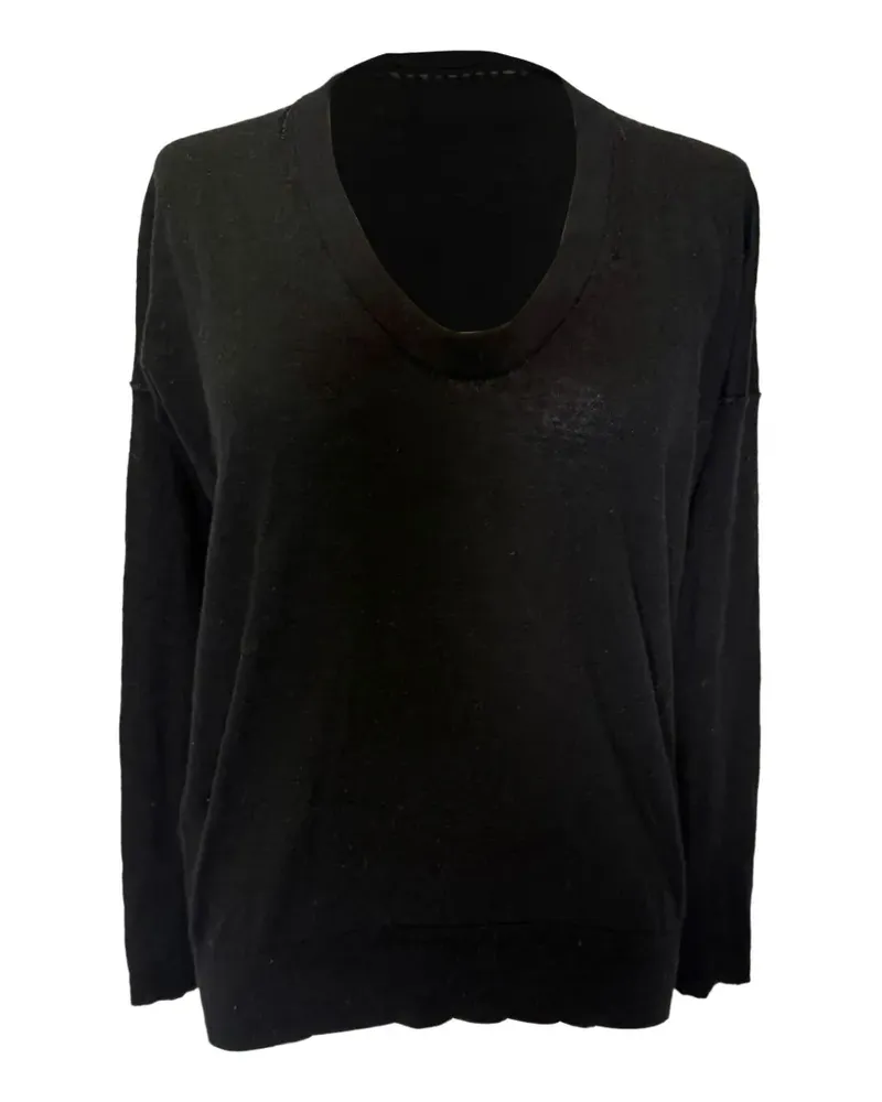 Zadig & Voltaire Preppy Pullover mit V-Ausschnitt - Schwarz Schwarz