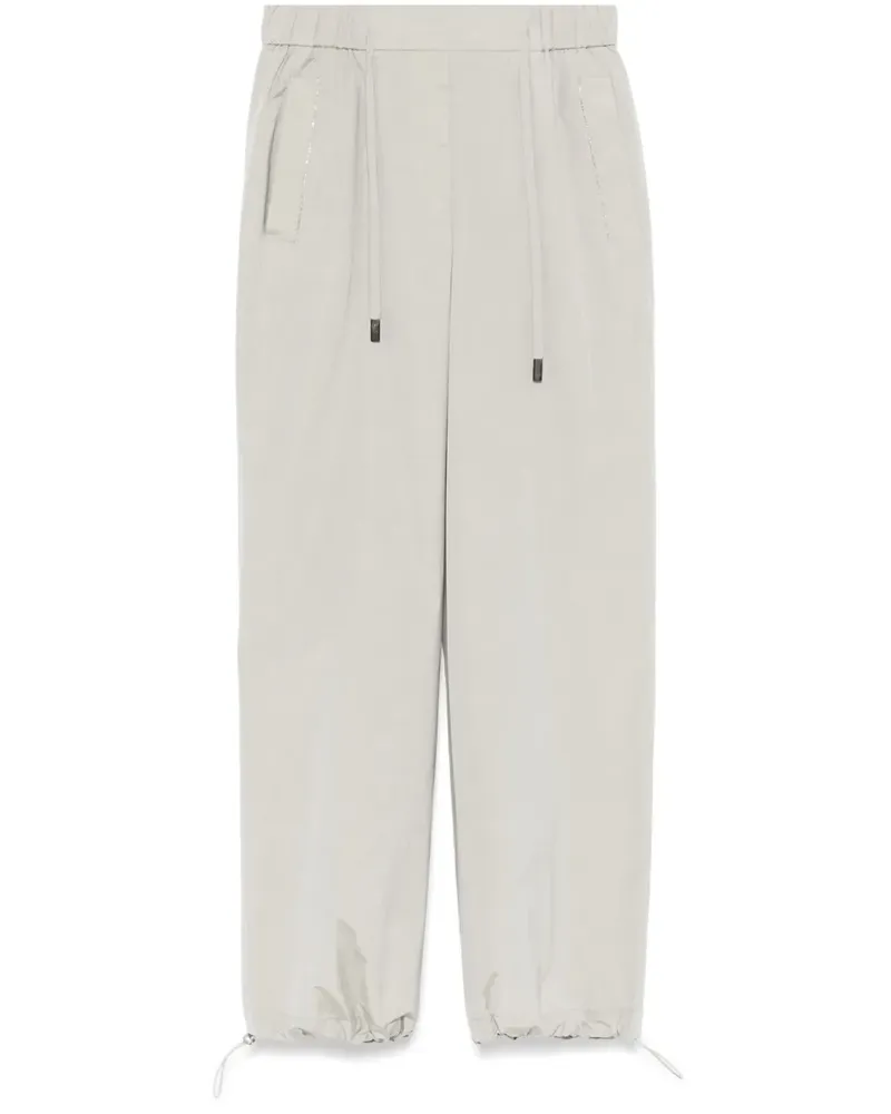Peserico Straight-Leg-Hose mit Punto Luce-Kette - Grau Grau