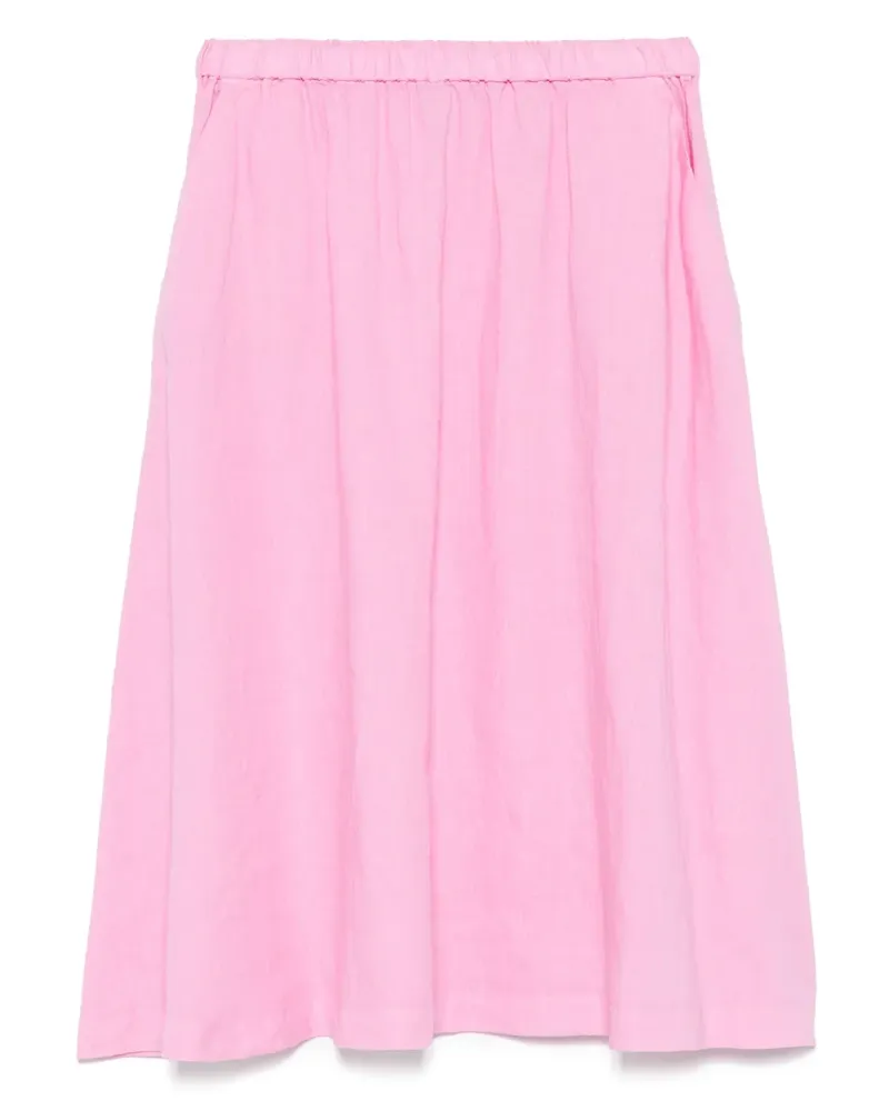 ASPESI Midirock aus Leinen - Rosa Rosa