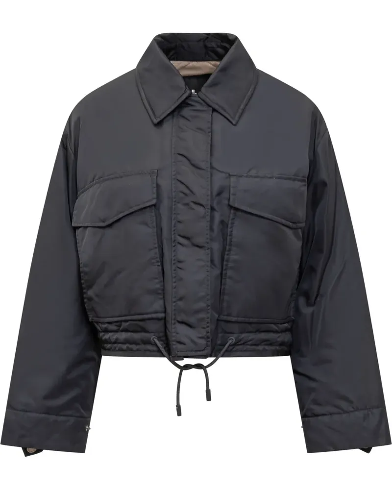Max Mara Bomberjacke aus Twill - Blau Blau