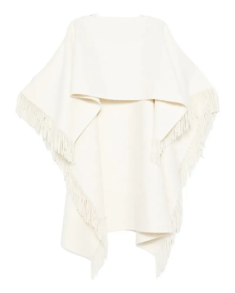 Totême fringe-detailing scarf - Weiß Weiß