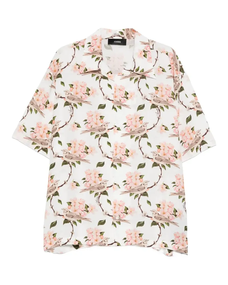 Amiri bird floral shirt - Weiß Weiß