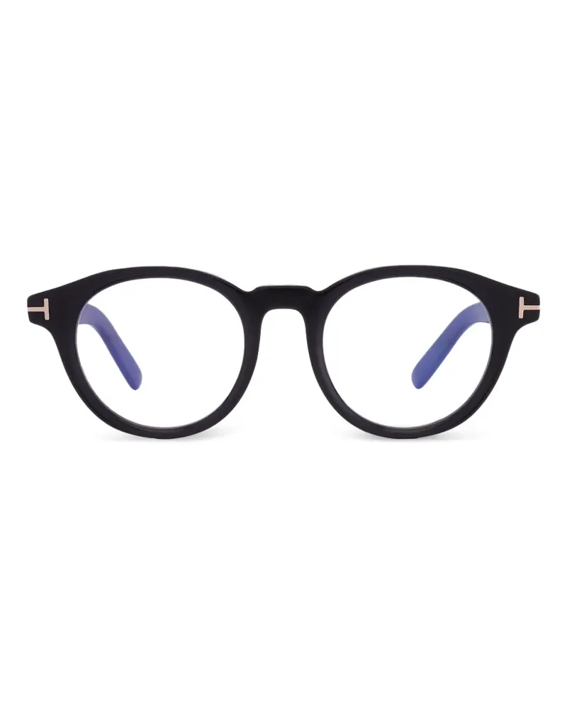 Tom Ford Brille mit rundem Gestell - Schwarz Schwarz