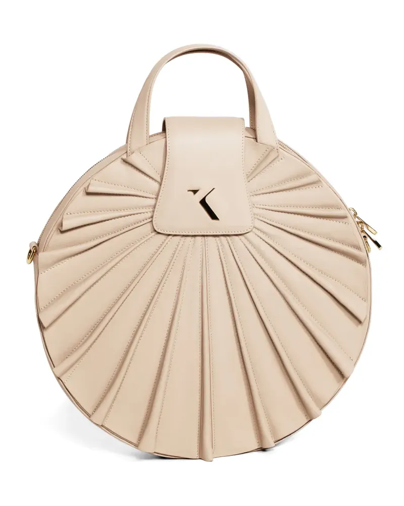Saiid Kobeisy Runde Tasche mit Falten - Nude Nude