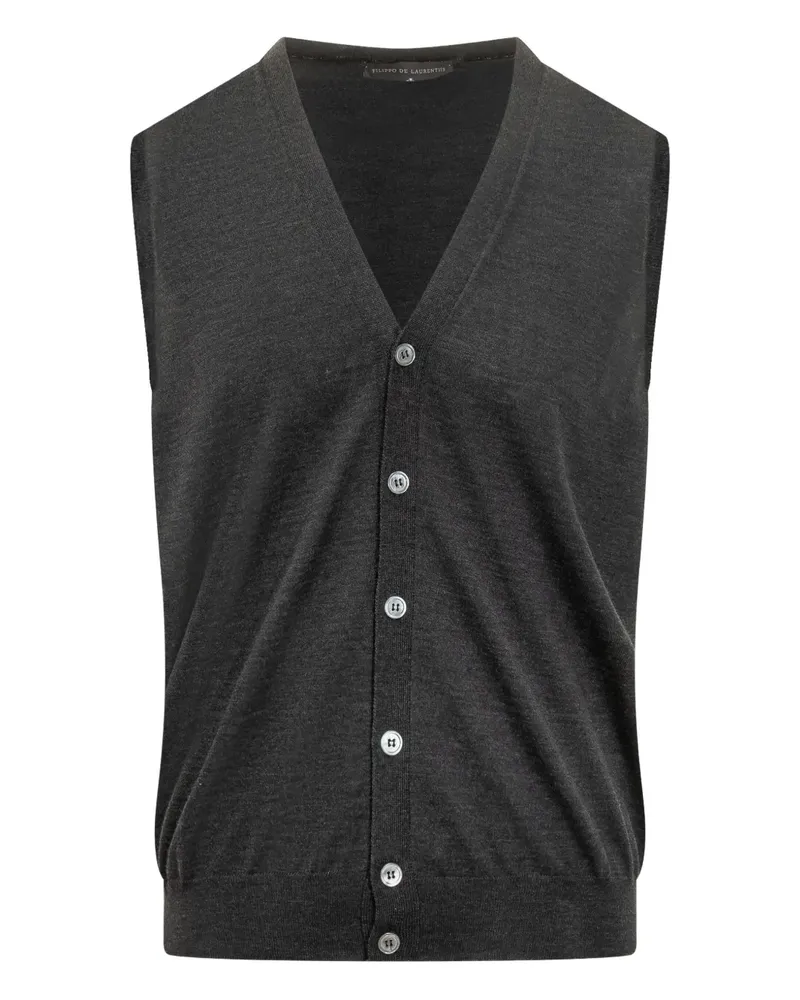 Filippo de Laurentiis Geknöpfte Wollweste - Grau Grau