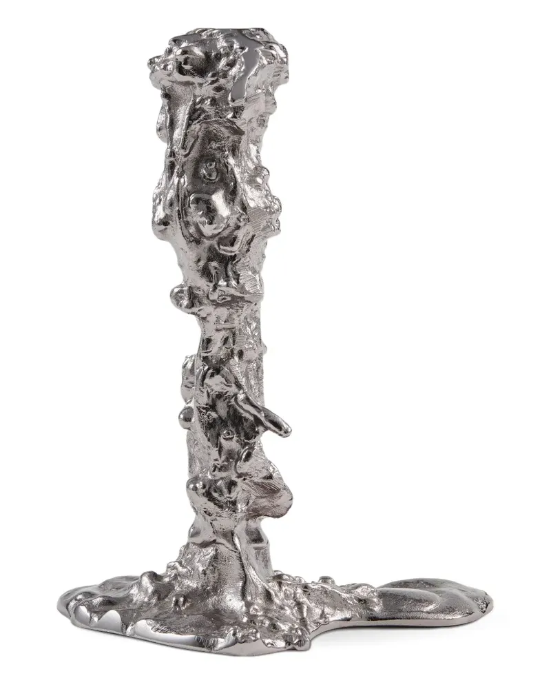 POLSPOTTEN Skulpturaler Kerzenhalter - Silber Silber