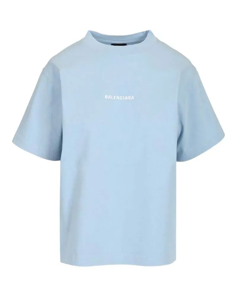Balenciaga Back printed T-shirt - Blau Blau