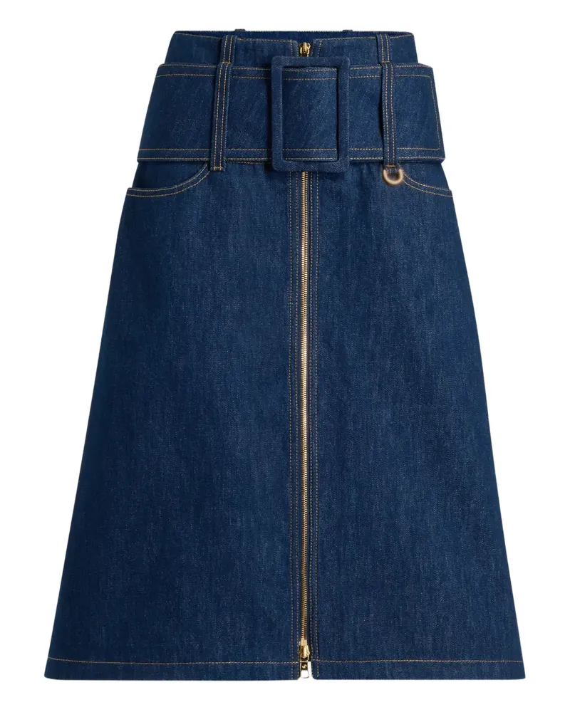 Patou Jeansrock mit Gürtel - Blau Blau